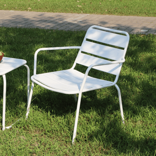 [리퍼상품] CYC332 글로우 라운지 체어 파우더코팅 철제 완조립 야외용 카페 테라스 의자