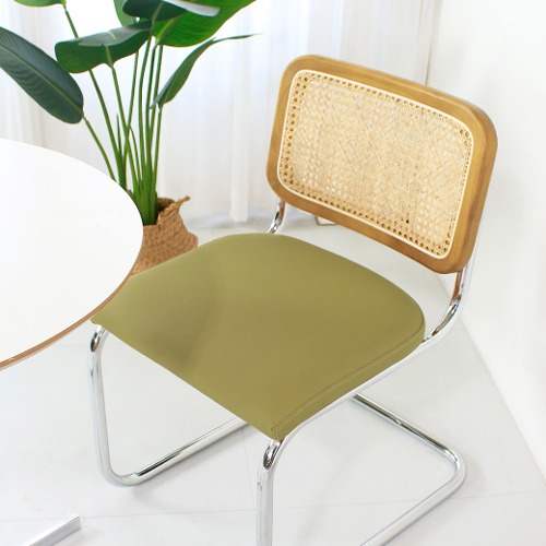CLC451 세스카 쿠션 체어라탄 인조가죽 철재 디자인 홈 카페 업소 의자