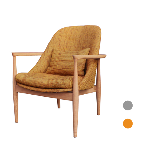 CFC058 돌핀암 패브릭 목재 거실 서재 디자인 소파 의자